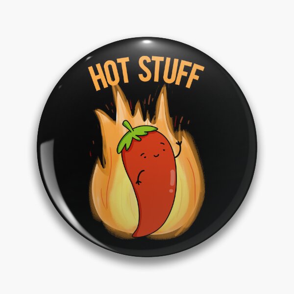 Item preview, Hot Stuff Funny Hot Chilli Pepper Puns (Dark BG) designed and sold by punnybone.