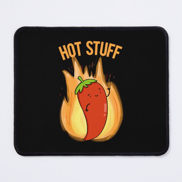 Item preview, Hot Stuff Funny Hot Chilli Pepper Puns (Dark BG) designed and sold by punnybone.