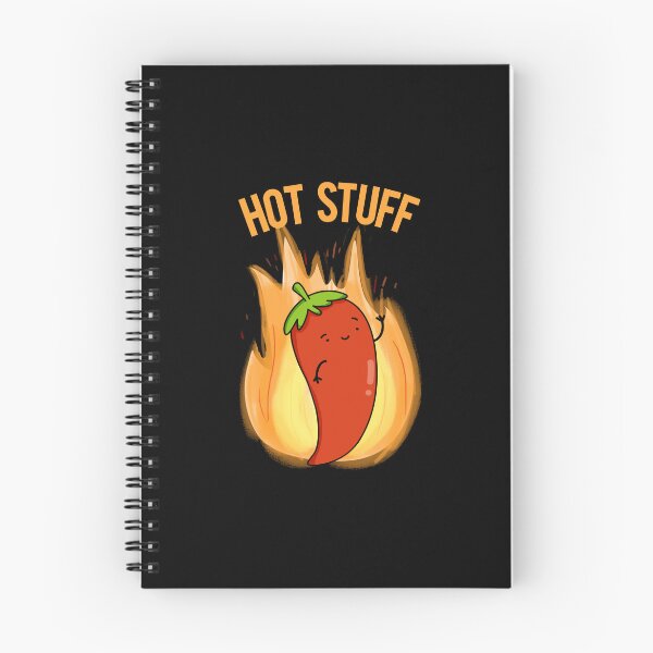 Item preview, Hot Stuff Funny Hot Chilli Pepper Puns (Dark BG) designed and sold by punnybone.
