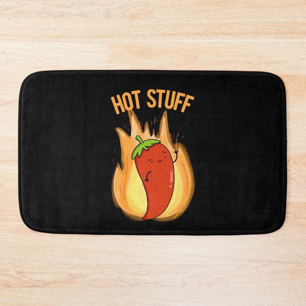 Item preview, Hot Stuff Funny Hot Chilli Pepper Puns (Dark BG) designed and sold by punnybone.