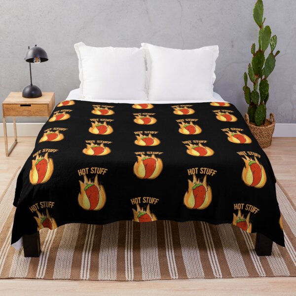 Item preview, Hot Stuff Funny Hot Chilli Pepper Puns (Dark BG) designed and sold by punnybone.