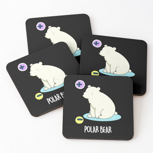 Item preview, Polar Bear Funny Physic Bear Puns (Dark BG) designed and sold by punnybone.
