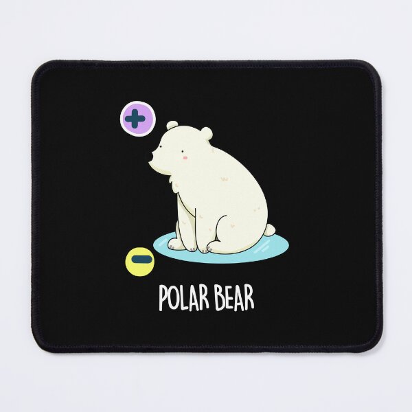 Item preview, Polar Bear Funny Physic Bear Puns (Dark BG) designed and sold by punnybone.