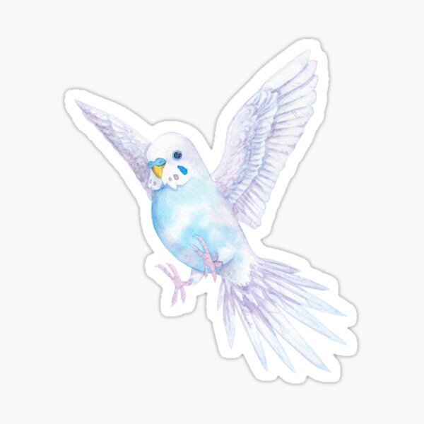Cloud Budgie Sticker