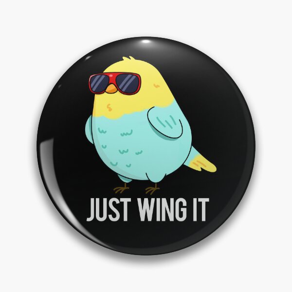Item preview, Just Wing It Funny Bird Puns (Dark BG) designed and sold by punnybone.