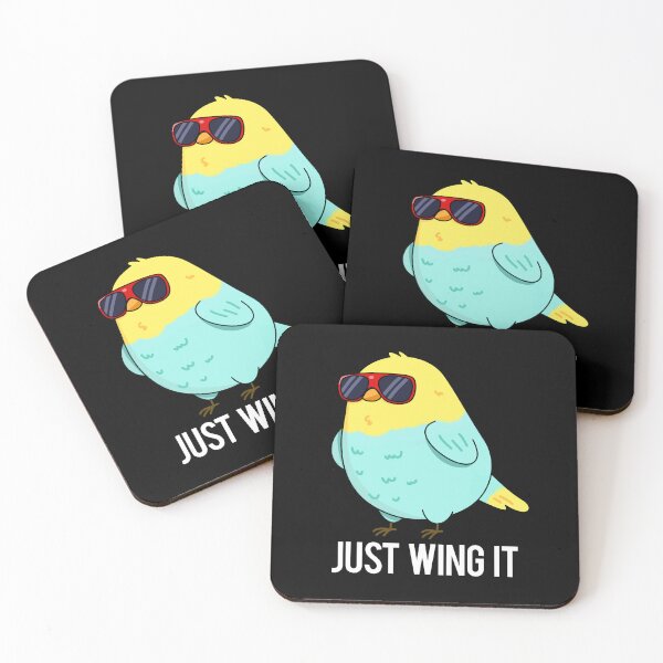 Item preview, Just Wing It Funny Bird Puns (Dark BG) designed and sold by punnybone.