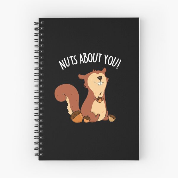 Item preview, Nuts About You Funny Squirrel Puns (BG oscuro) designed and sold by punnybone.