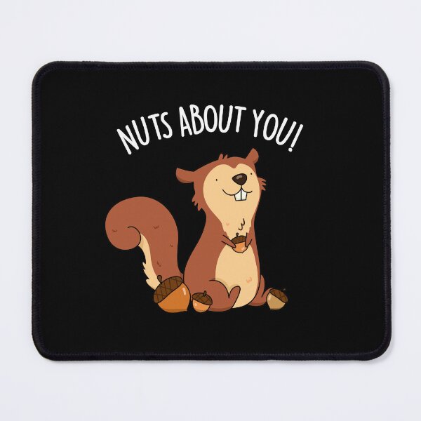 Item preview, Nuts About You Funny Squirrel Puns (Dark BG) designed and sold by punnybone.