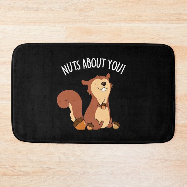 Item preview, Nuts About You Funny Squirrel Puns (Dark BG) designed and sold by punnybone.