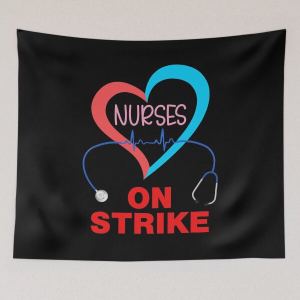 Item preview, Nurses On Strike funny vintage happy nursing  designed and sold by beckadamr.
