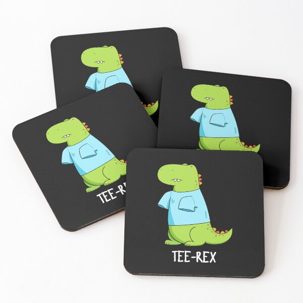Item preview, Tee Rex Funny TShirt TRex Dinosaur Puns (Dark BG) designed and sold by punnybone.