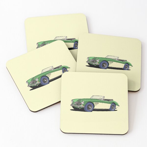 Item preview, Austin-Healey 3000 in cream and green designed and sold by Webazoot Industries - Car Art.