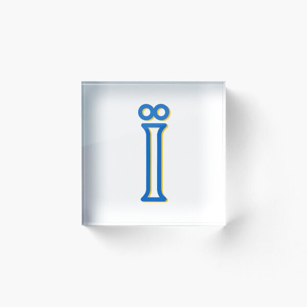 Item preview, Blue with Yellow shadow Ukrainian language specific letter Ї pattern designed and sold by Popalt.
