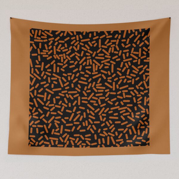Aperçu de l'œuvre Motif baguettes en noir et orange créée et vendue par AnnabellaRh.