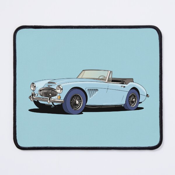 Item preview, Austin-Healey 3000 British sports car in light blue designed and sold by Webazoot Industries - Car Art.