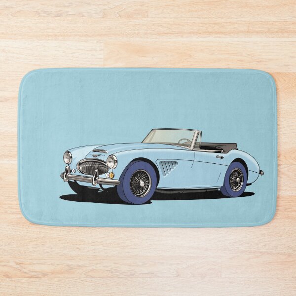 Item preview, Austin-Healey 3000 British sports car in light blue designed and sold by Webazoot Industries - Car Art.