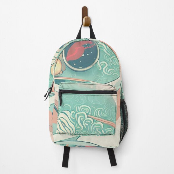 Item preview, Ramen Japanese Noodle Siup Bowl 90s Nostalgia Retro Vaporwave Fantasy Futuristic Retro Landscape Illustration designed and sold by S Y N T H R E A L M.
