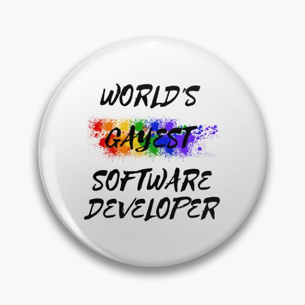 Item preview, World's Gayest Software Developer designed and sold by LuckyKermit.