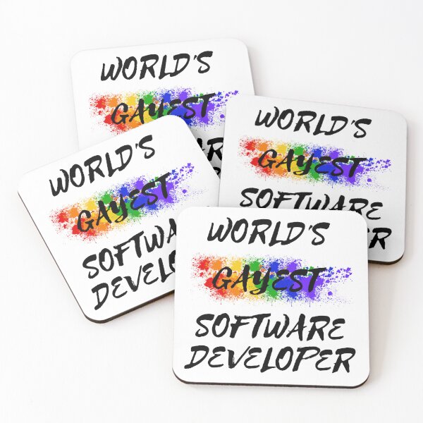 Item preview, World's Gayest Software Developer designed and sold by LuckyKermit.