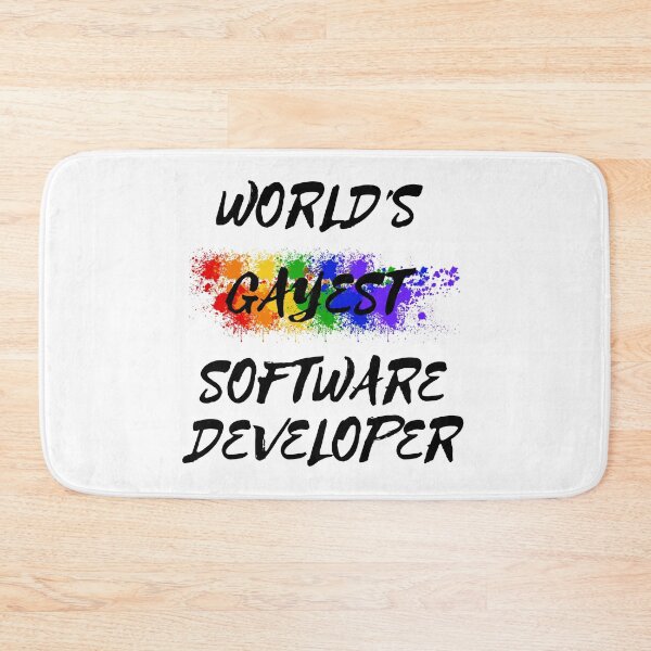Item preview, World's Gayest Software Developer designed and sold by LuckyKermit.