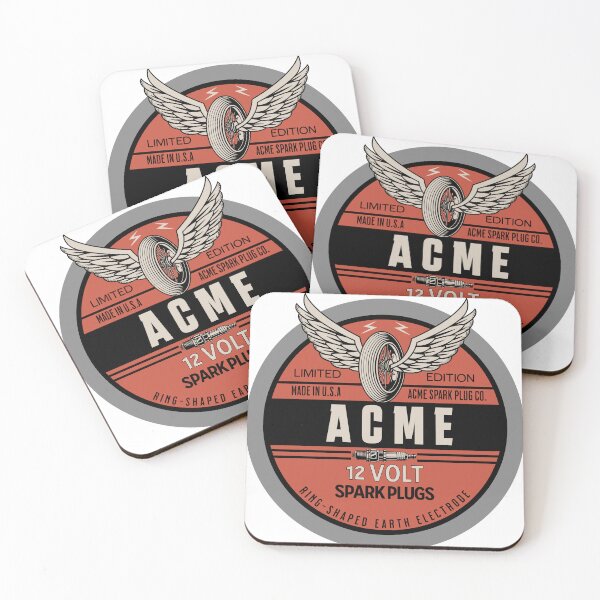 Item preview, Acme Spark Plugs - Vintage Advertising - Cool Motorcycle Helmet Or Car Bumper Sticker designed and sold by gratefulshop.