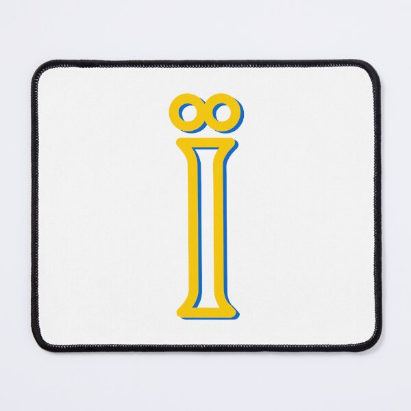 Item preview, Yellow with Blue shadow Ukrainian language specific letter Ї  designed and sold by Popalt.
