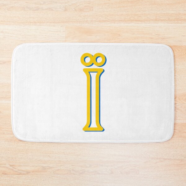Item preview, Yellow with Blue shadow Ukrainian language specific letter Ї  designed and sold by Popalt.