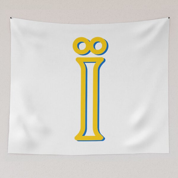 Item preview, Yellow with Blue shadow Ukrainian language specific letter Ї  designed and sold by Popalt.