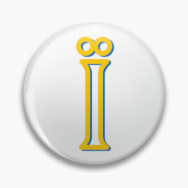Item preview, Yellow with Blue shadow Ukrainian language specific letter Ї  designed and sold by Popalt.