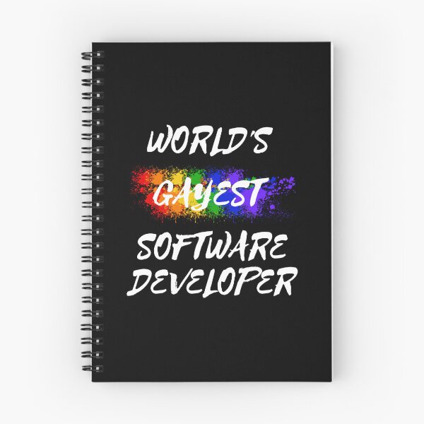 Item preview, World's Gayest Software Developer LGBT Joke With Rainbow Colors In Black designed and sold by LuckyKermit.