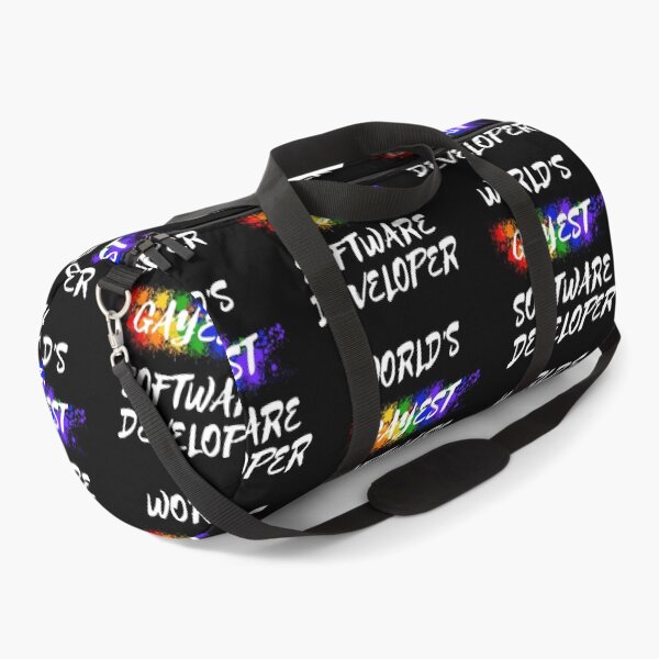 Item preview, World's Gayest Software Developer LGBT Joke With Rainbow Colors In Black designed and sold by LuckyKermit.