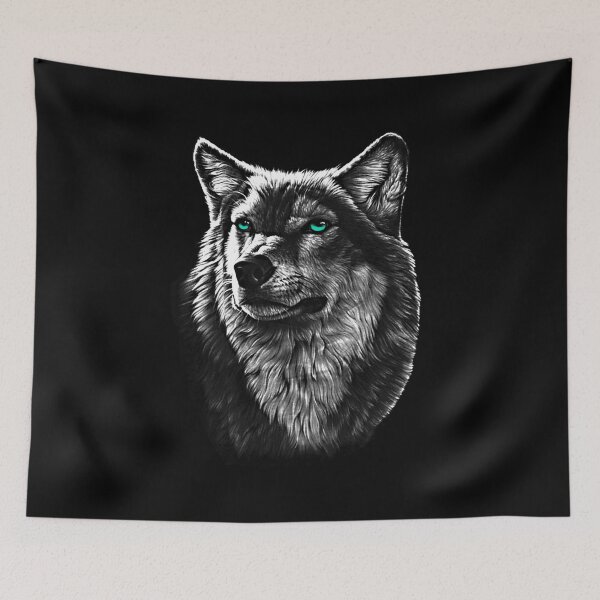 Item preview, Wolf face designed and sold by HEARTBEATS.