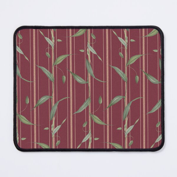 Item preview, Branch of leaves on red wallpaper designed and sold by Roberta Angiolani.