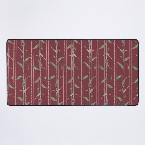 Item preview, Branch of leaves on red wallpaper designed and sold by Roberta Angiolani.