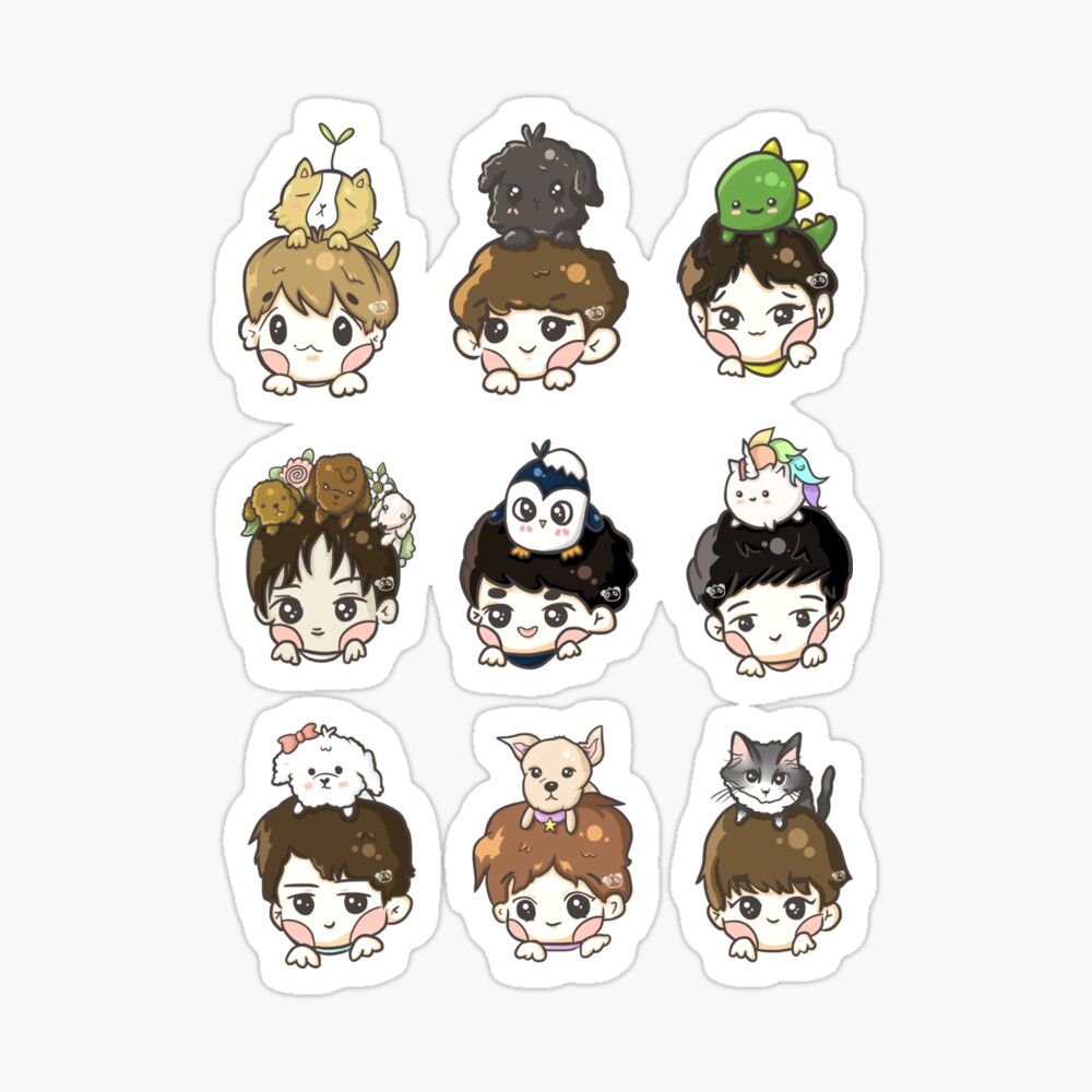 exo ot9 and pets photographic print for sale by pandaislandshop redbubble