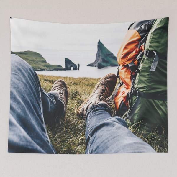 Item preview, man lying down to rest at faroe designed and sold by franckreporter.