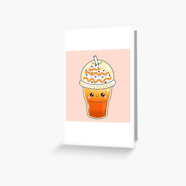 Kawaii Cute Iced Coffee For Coffee Lovers Art Board Print for Sale by  MariKatri