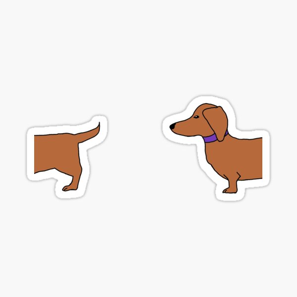 Weenie Dog Dachshund Sticker Weiner Dog Doxie Sausage Dog Long Dog Dachshund 4in Waterproof Vinyl Sticker