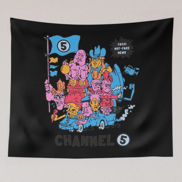 Item preview, Channel 5, racing you your news vintage designed and sold by CAMERONSTERLING.