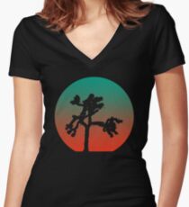 Joshua Tree at Dawn Women's Fitted V-Neck T-Shirt
