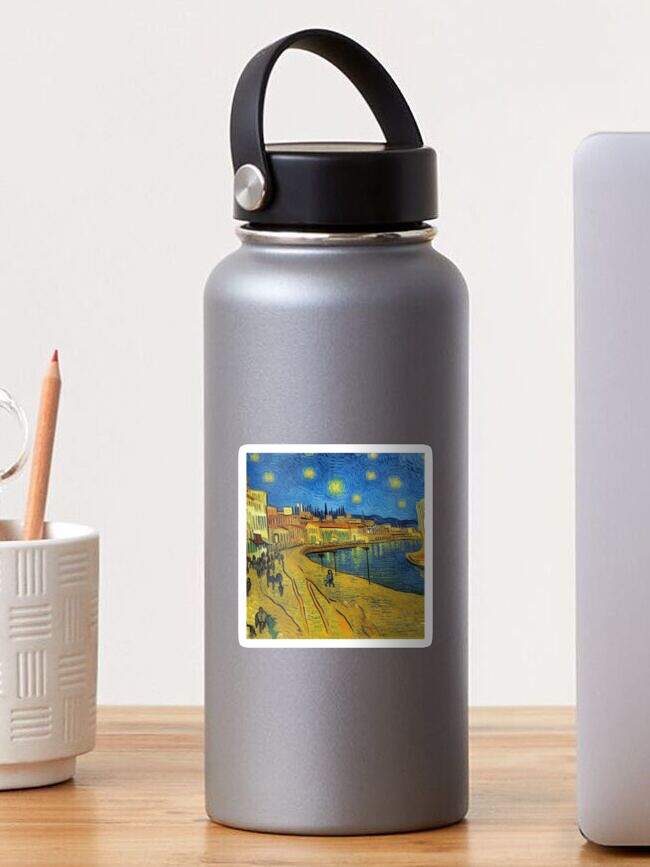 Thumbnail 1 of 3, Sticker, Beirut, Van Gogh Style designed and sold by Naim Halawi.