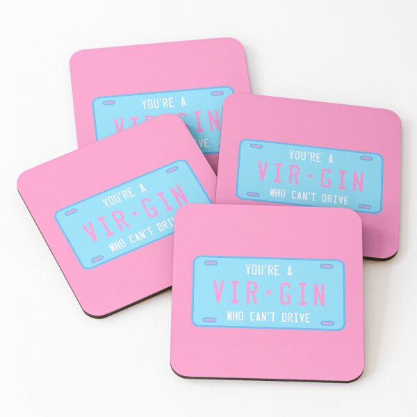 Item preview, Clueless Virgin Who Can't Drive, Blue / Pink. License Plate Original Design - Idea designed and sold by marina ralston.