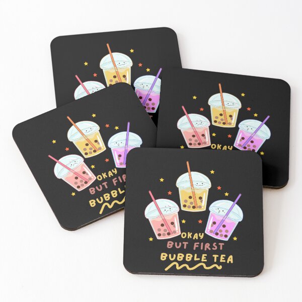Artikelvorschau, Okay, aber zuerst Bubble Tea Netter Kawaii Bubble Tea Liebhaber entworfen und verkauft von Artistusha.