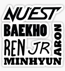 Nu'est member Names Sticker