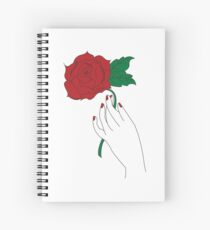 Eine Rose in der Hand Spiralblock
