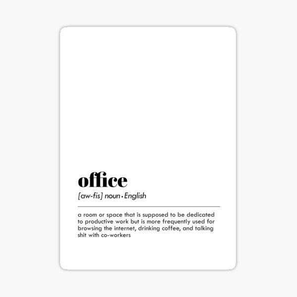 "Office Word Definition Office Décor Print , Definition of a word