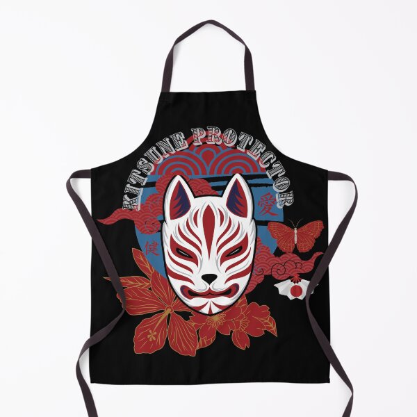 Item preview, Japanese Kitsune Protector Mask - Illustrated Digital Design designed and sold by mangaworldart.