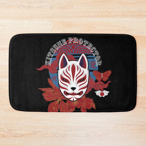 Item preview, Japanese Kitsune Protector Mask - Illustrated Digital Design designed and sold by mangaworldart.