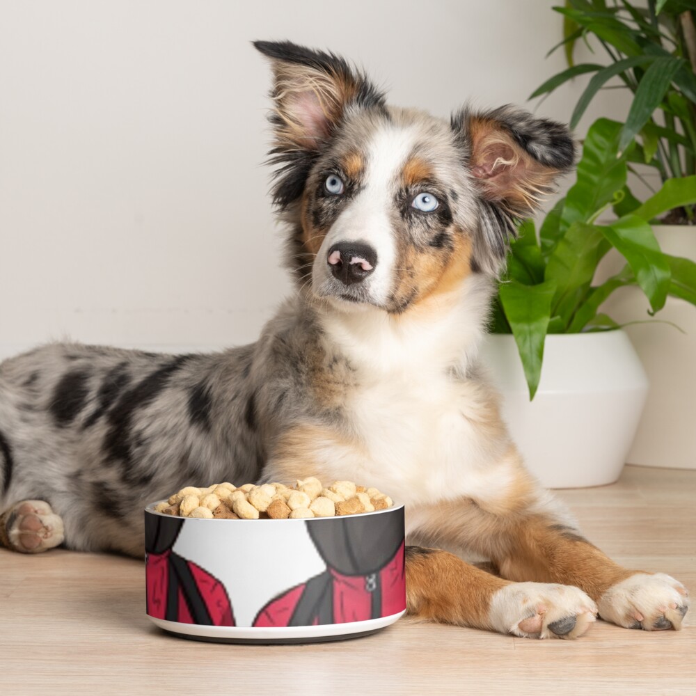 Squid game netflix series mask face soldier Pet Bowl