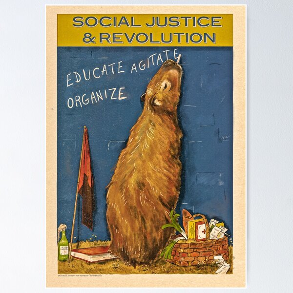 Aperçu de l'œuvre Capybara révolutionnaire créée et vendue par Loki Propagandart.